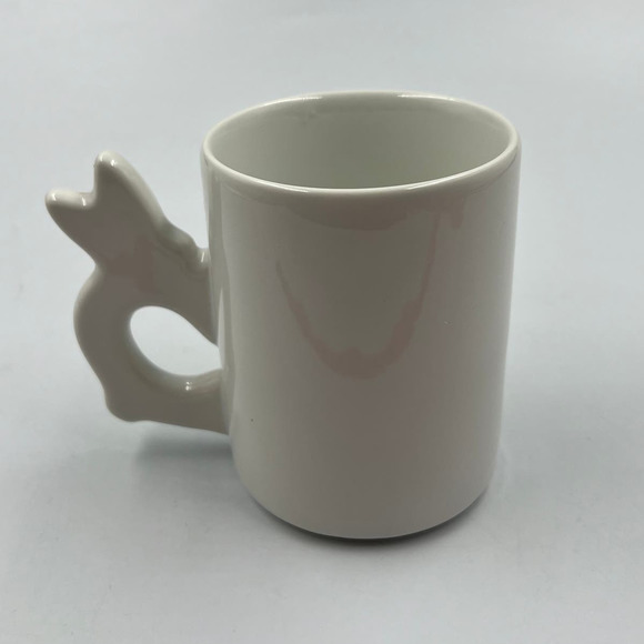 Vintage Glazed Ceramic Coffee Mug Cup Spring Easter Bunny Rabbit Handle - Picture 2 of 9